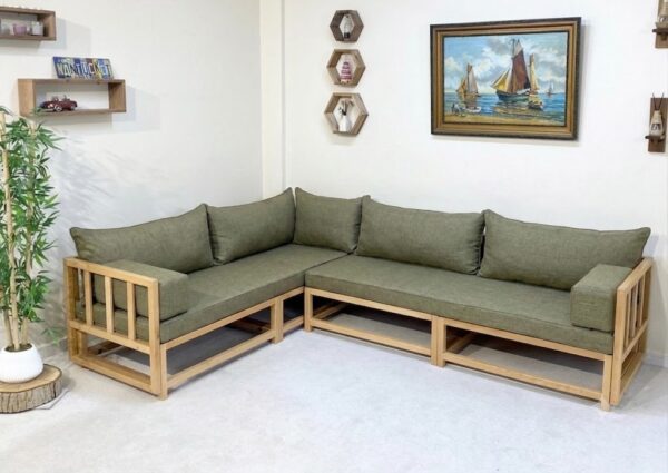 Ahsap modular koltuk takimi